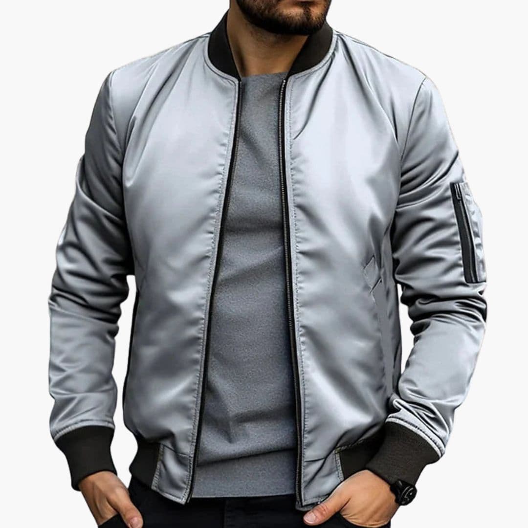 Blouson bomber homme avec poche zippée
