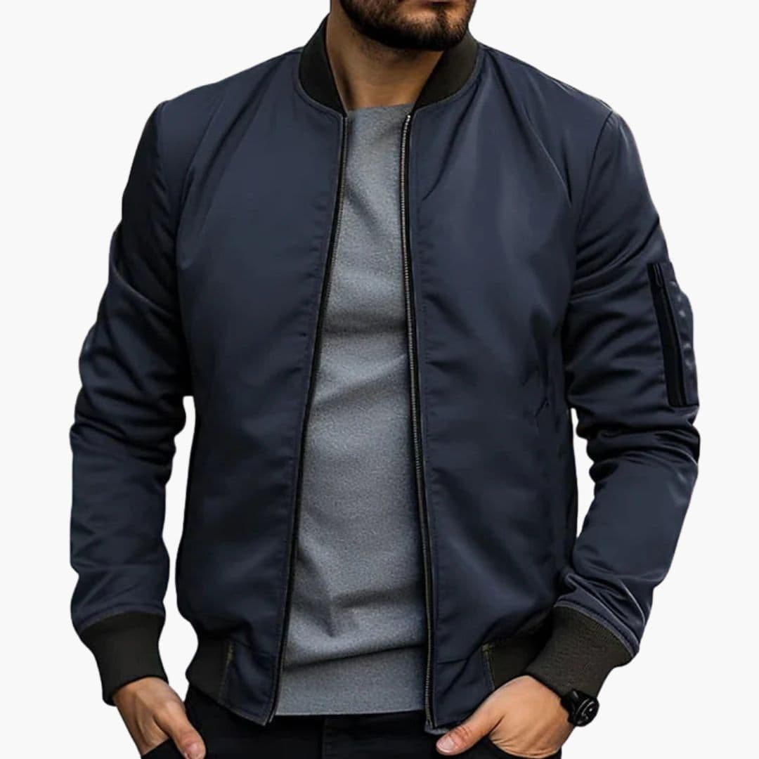 Blouson bomber homme avec poche zippée