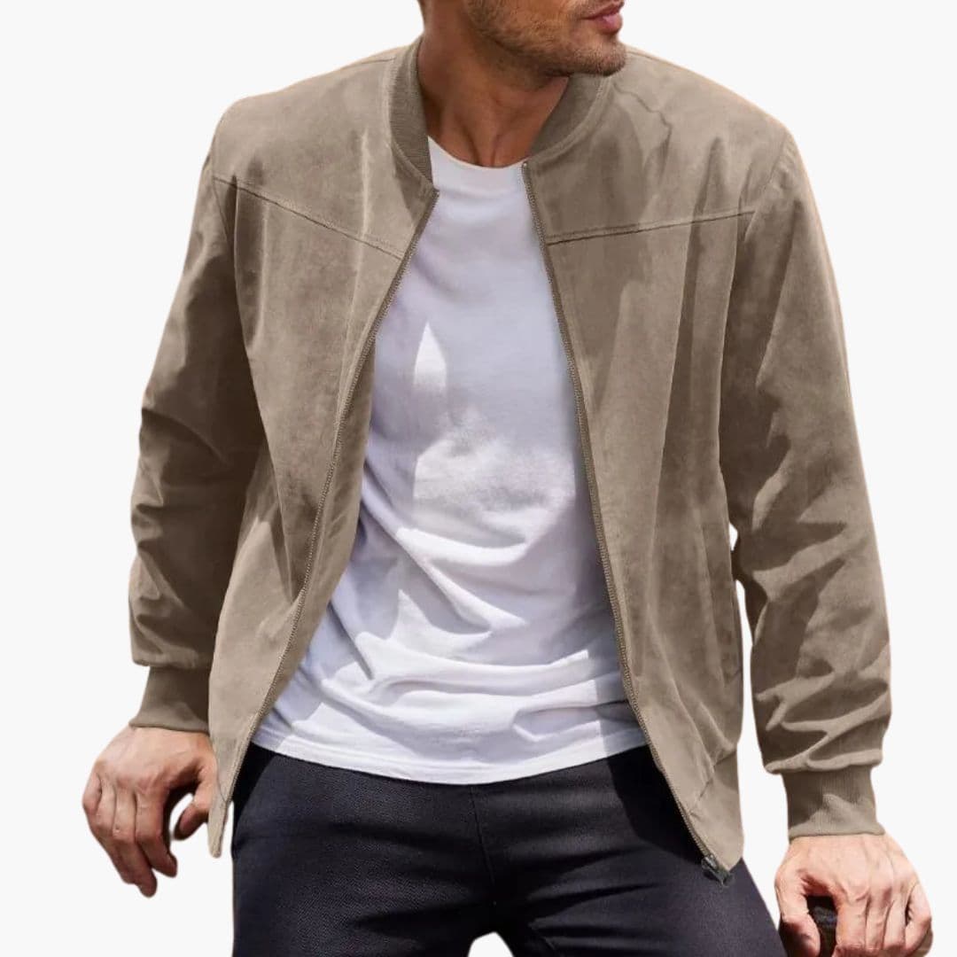 Blouson bomber homme avec poignets côtelés