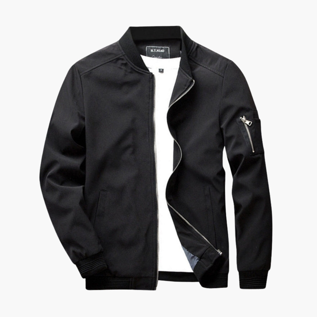 Bomber uomo con tasca con zip sulla manica