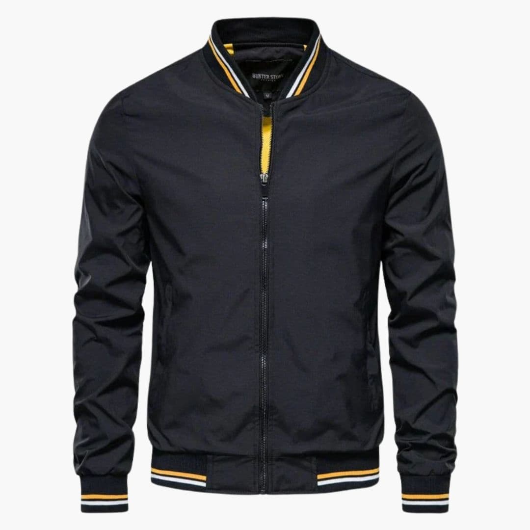 Blouson bomber homme classique avec finitions côtelées