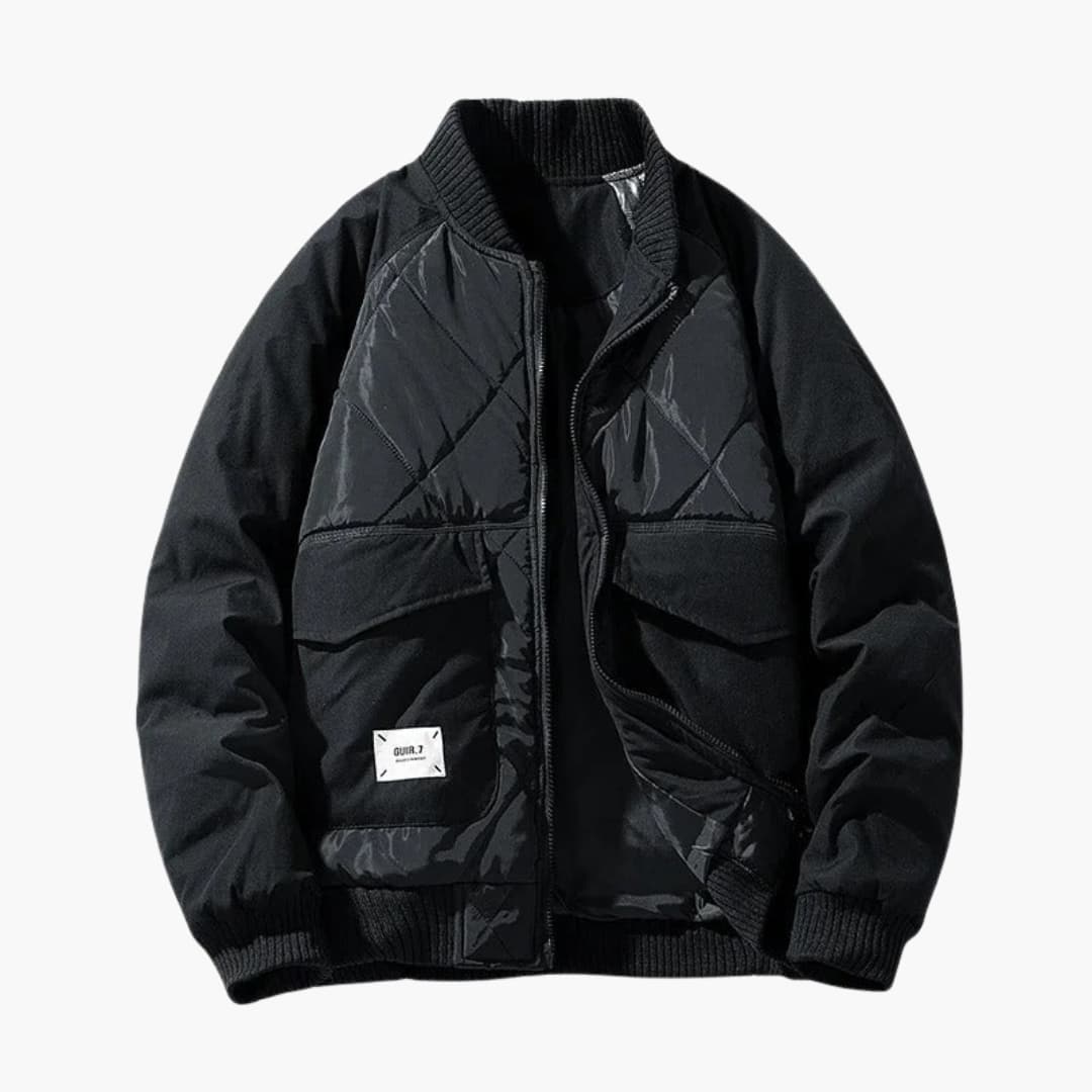 Blouson bomber homme zippé avec poches à rabat