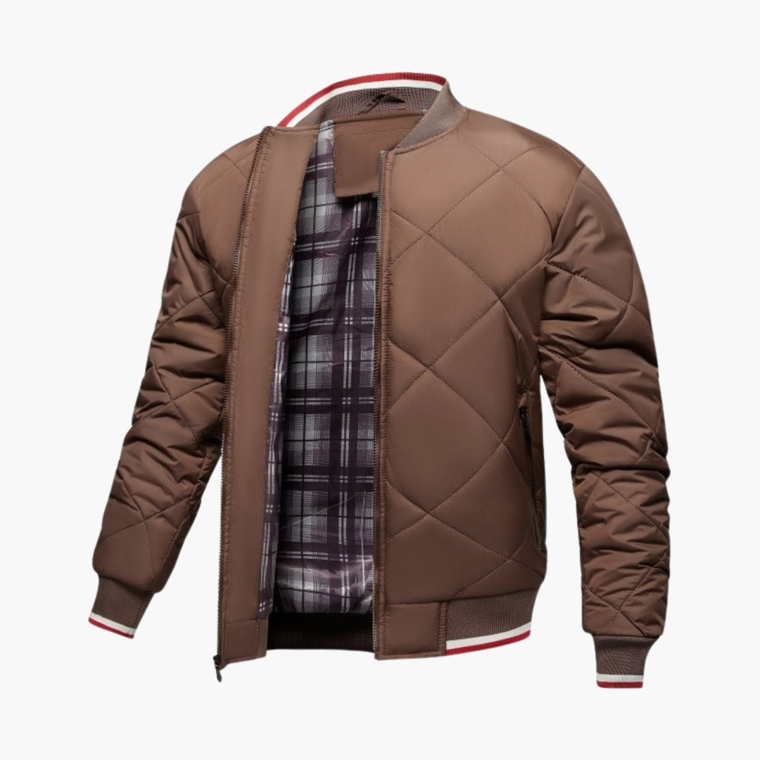 Blouson bomber trapuntato uomo con chiusura lampo