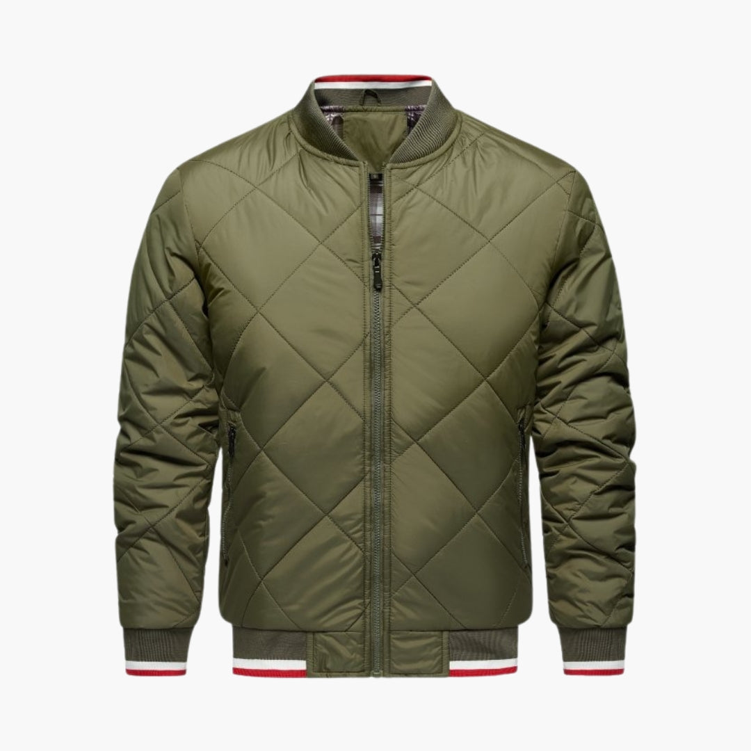 Blouson bomber trapuntato uomo con chiusura lampo
