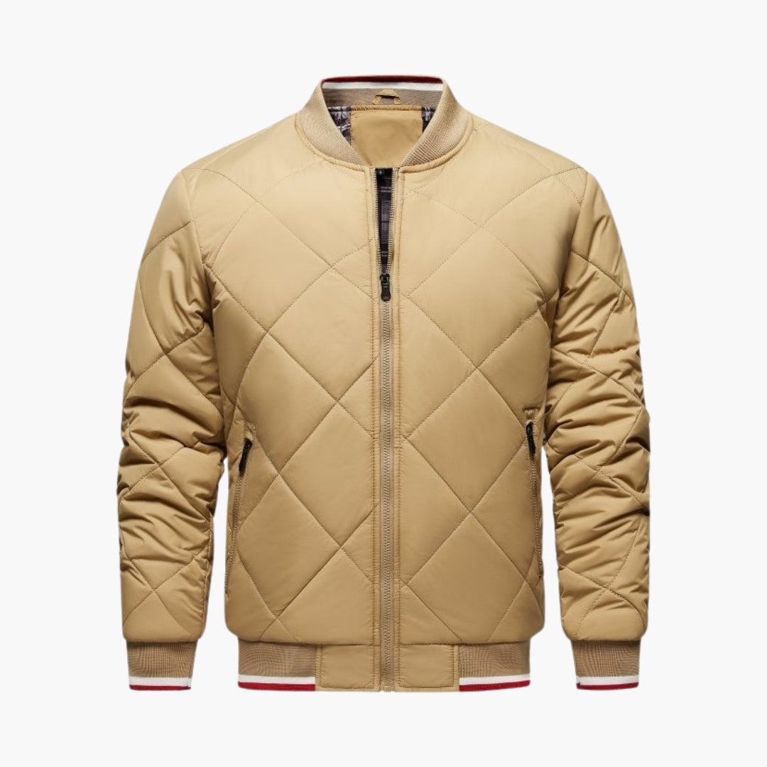Blouson bomber trapuntato uomo con chiusura lampo