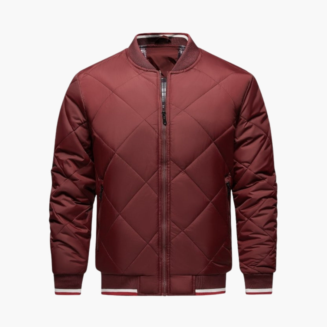 Blouson bomber trapuntato uomo con chiusura lampo