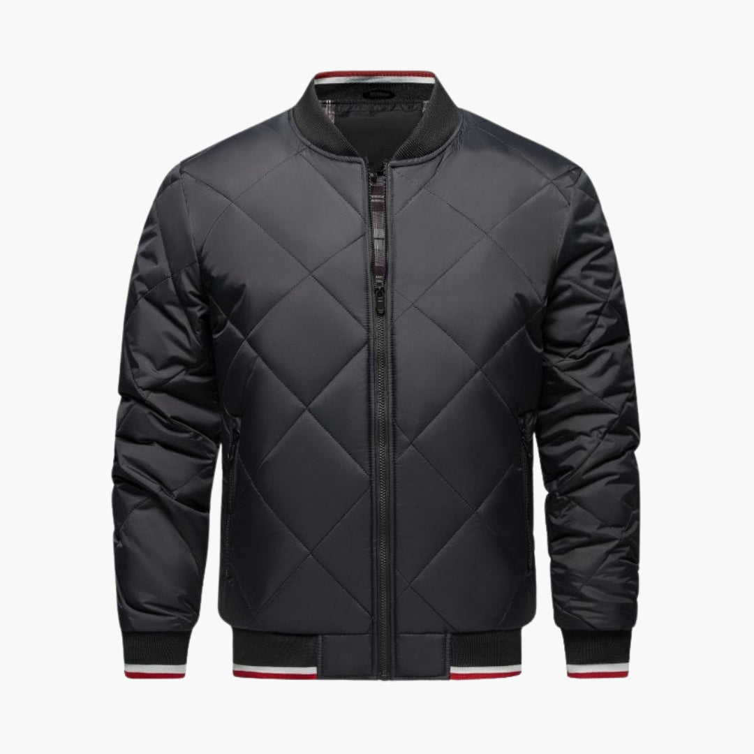 Blouson bomber trapuntato uomo con chiusura lampo