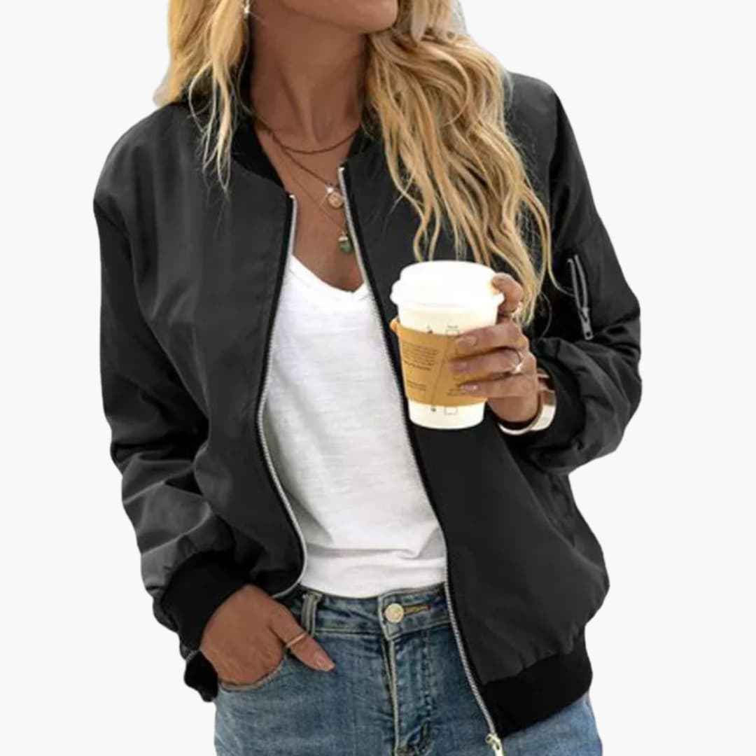Bomber Femme avec Fermeture Zippée