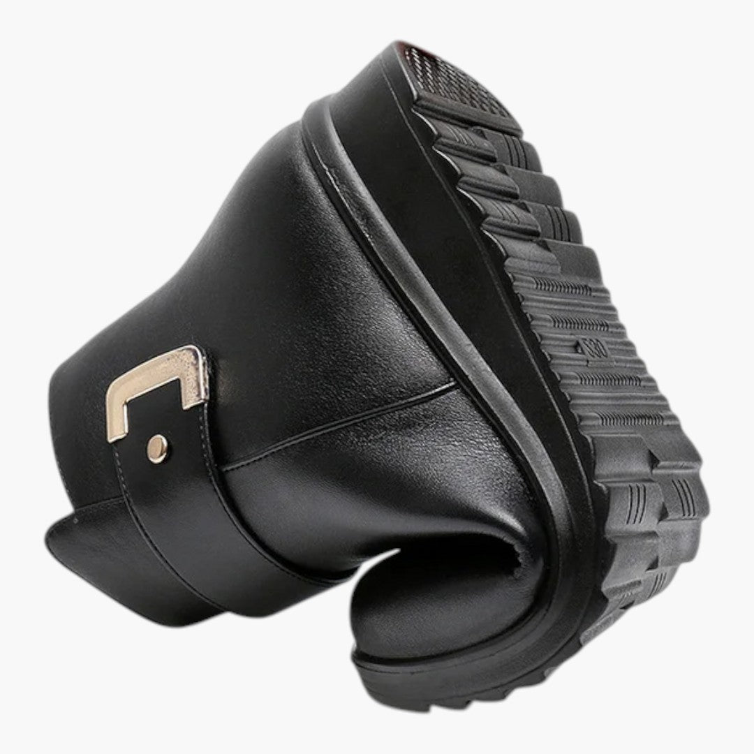 Bottes Orthopédiques Femme avec Semelle Soutien et Cuir