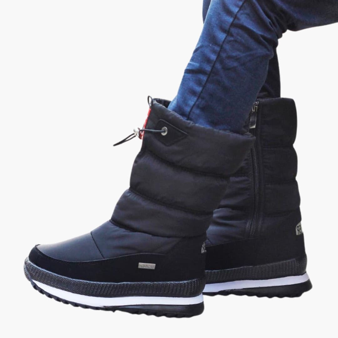 Bottes de neige femme avec fermeture latérale et tige matelassée