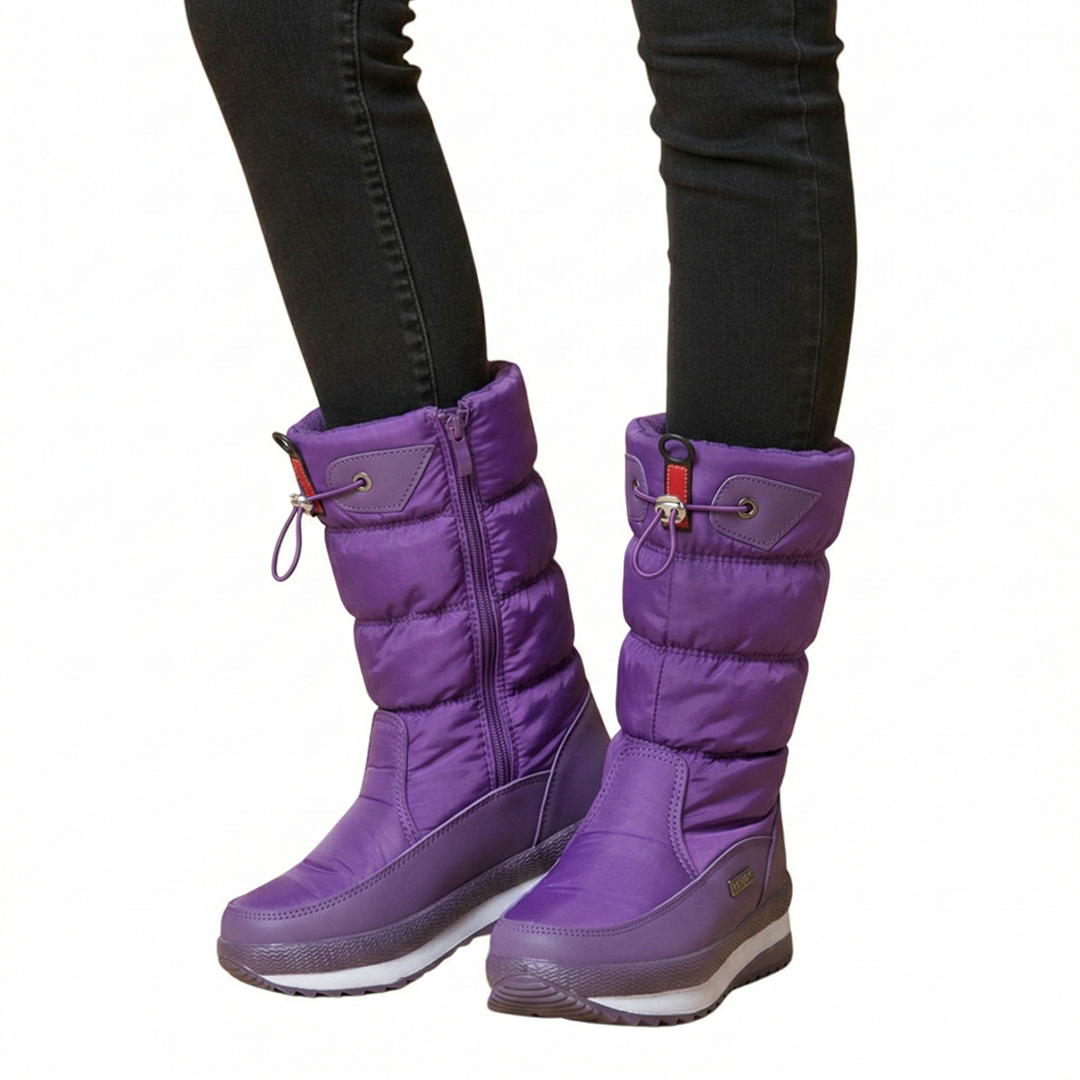 Bottes de neige femme avec fermeture zippée
