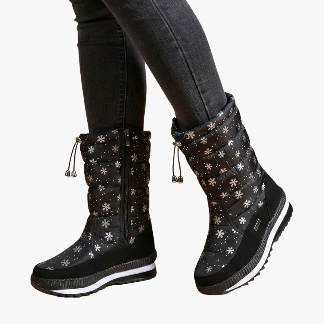 Bottes de neige femme avec fermeture zippée
