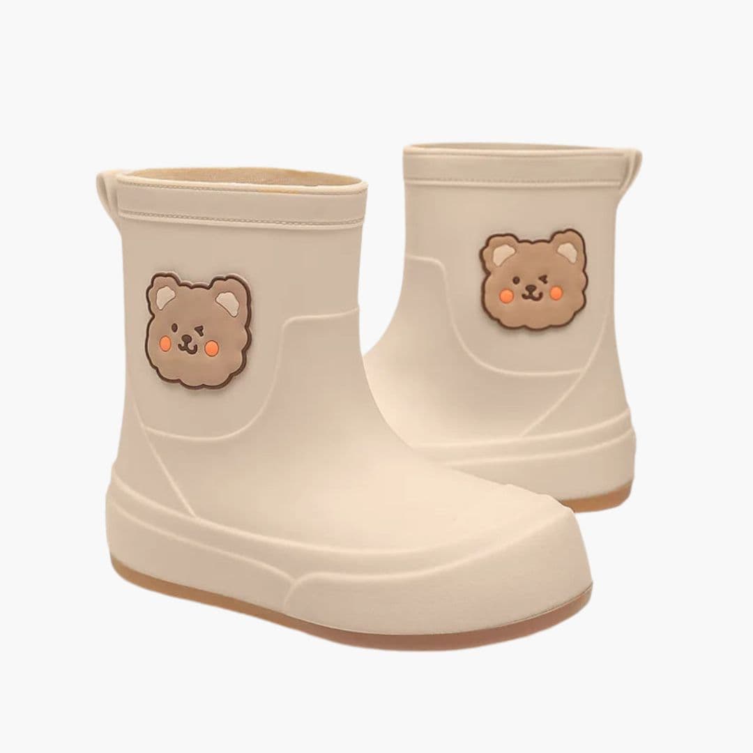 Bottes femme en caoutchouc avec motif ours