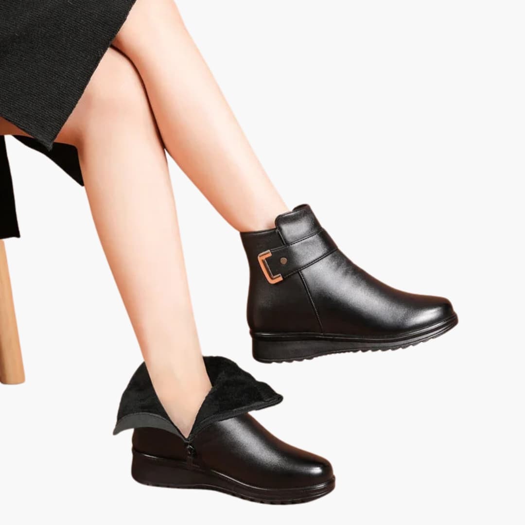 Bottines Femme avec Fermeture Éclair Latérale