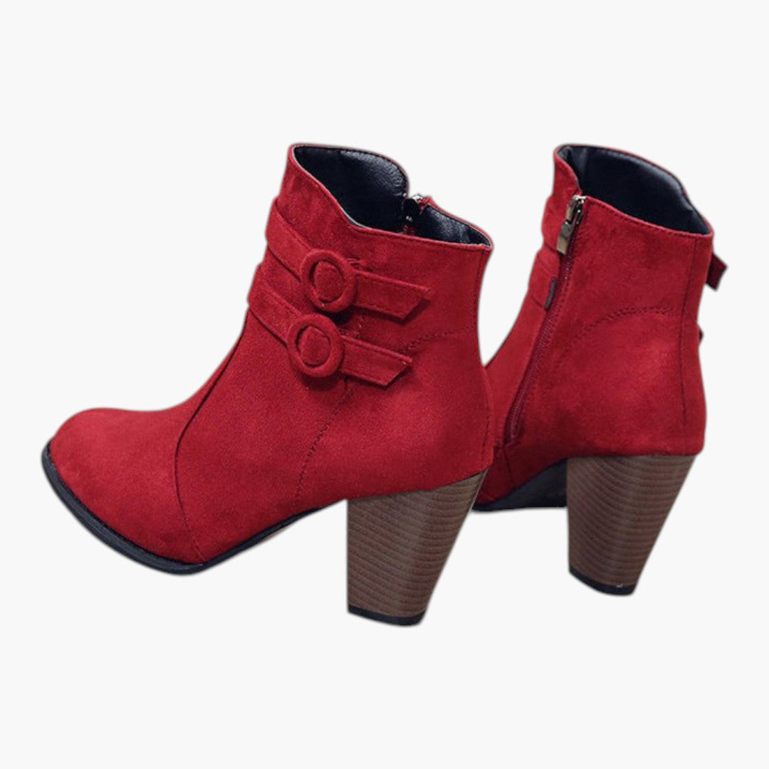 Bottines femmes avec détails de boucle et talons confortables