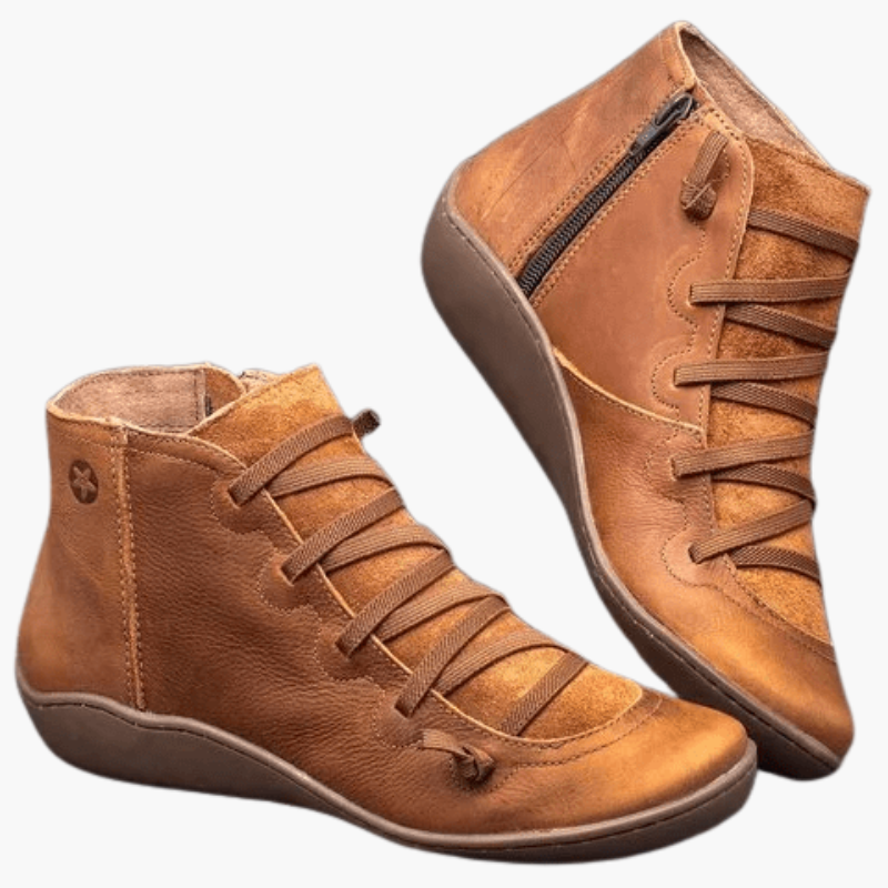 Bottines pour homme avec fermeture éclair latérale et laçage