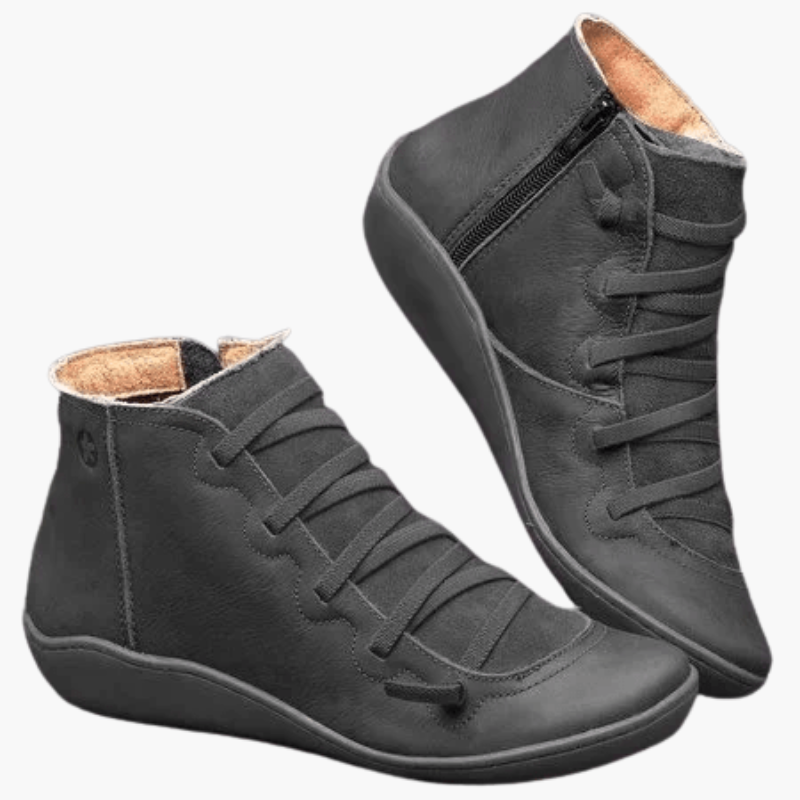 Bottines pour homme avec fermeture éclair latérale et laçage