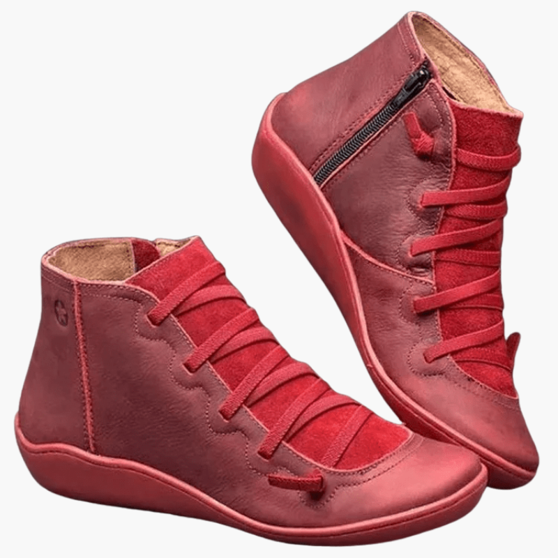 Bottines pour homme avec fermeture éclair latérale et laçage