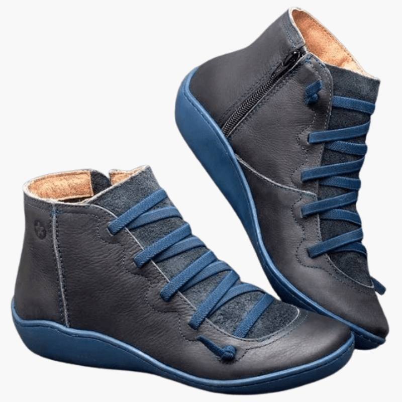 Bottines pour homme avec fermeture éclair latérale et laçage