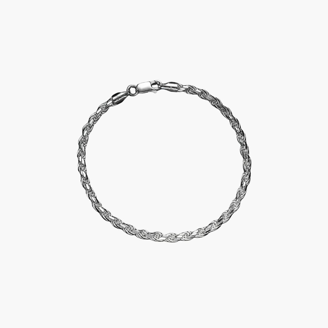 Bracelet chaîne torsadée pour homme avec fermoir