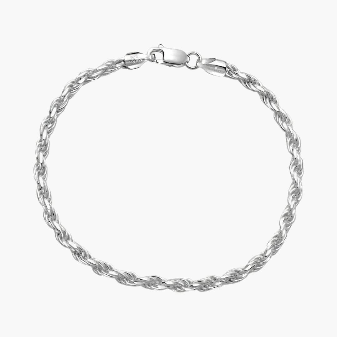 Bracelet chaîne torsadée pour homme avec fermoir