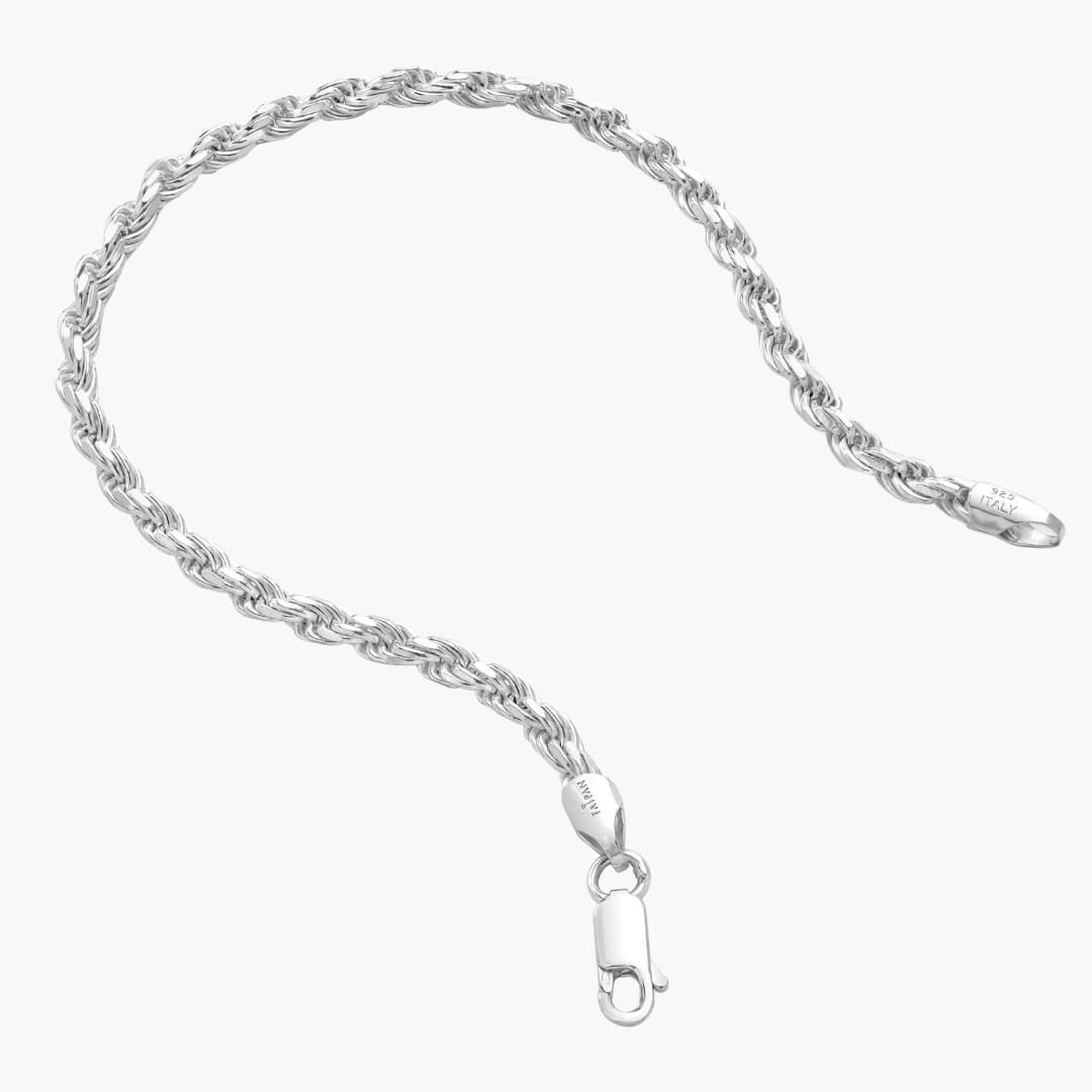 Bracelet chaîne torsadée pour homme avec fermoir