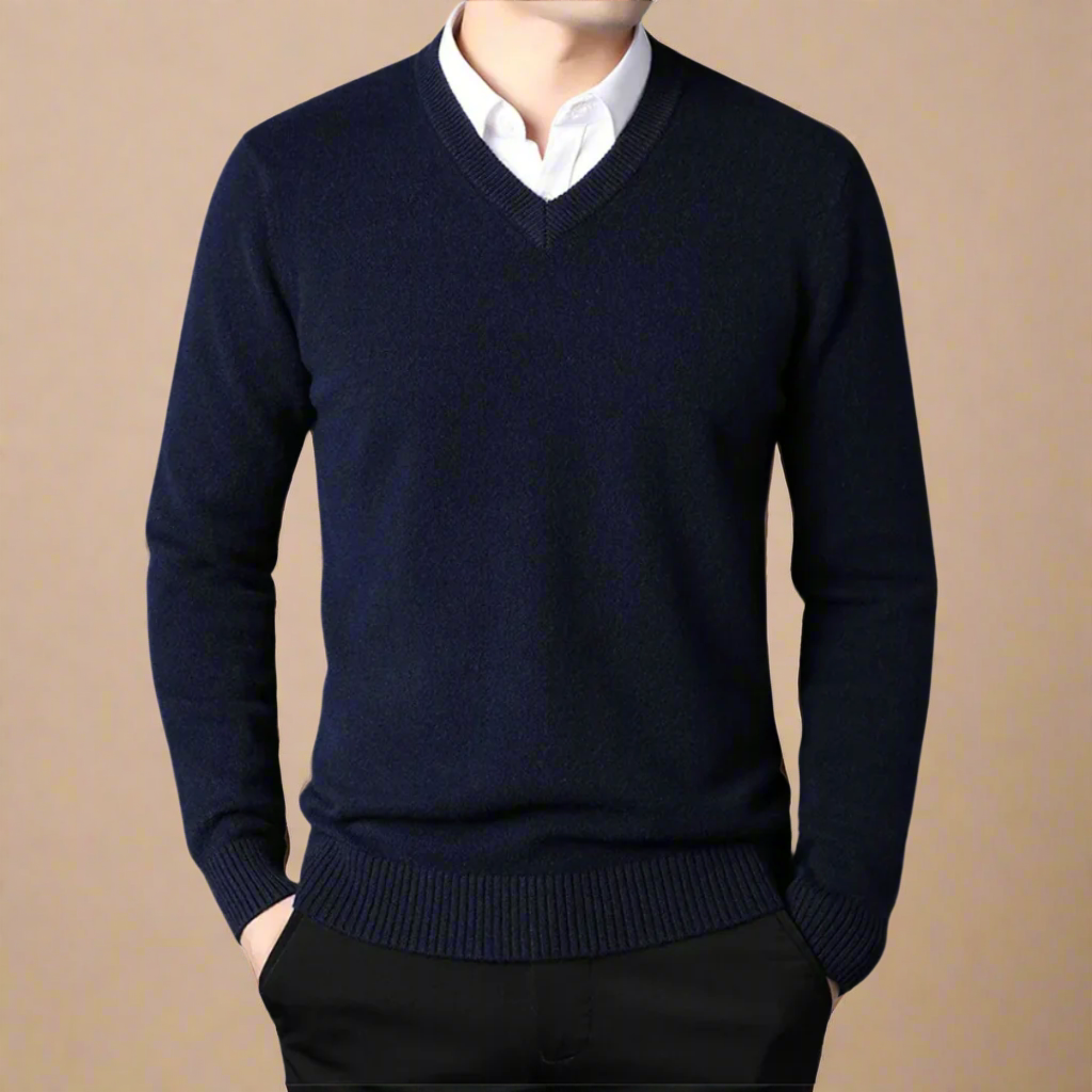 Novant Pull col V | Pull business casual élégant à col V pour hommes