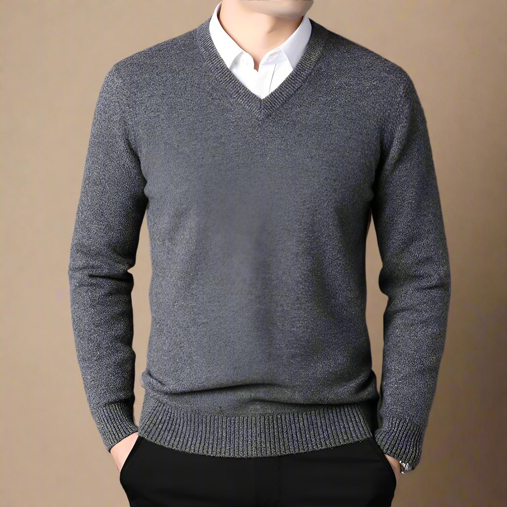 Novant Pull col V | Pull business casual élégant à col V pour hommes