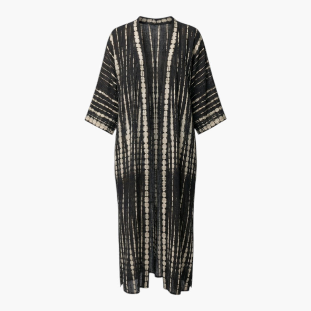 Cache maillot femme a devant ouvert et manches mi longues
