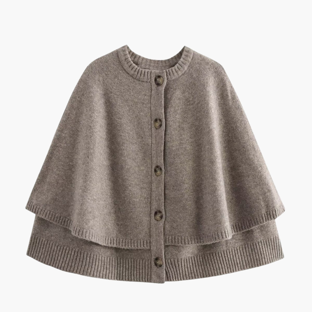 Cárdigan capa mujer de punto con botones