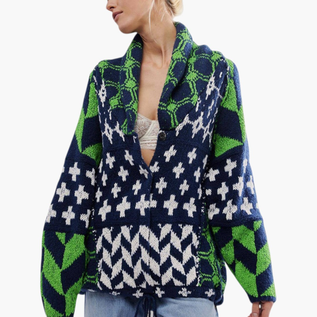 Cardigan femme a fermeture à boutons et manches longues