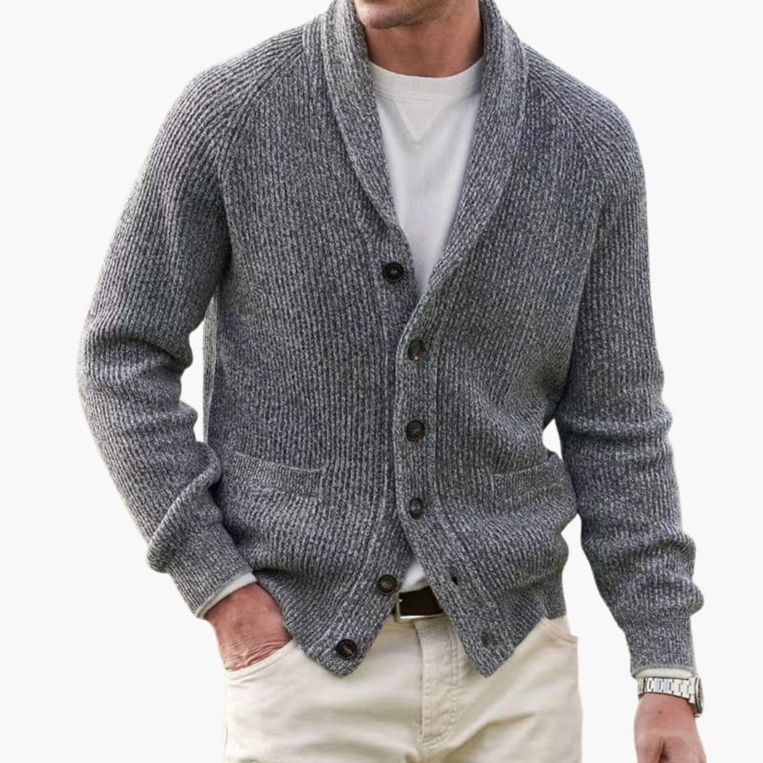 Cardigan uomo con collo sciallato