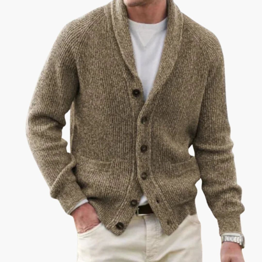 Cardigan uomo con collo sciallato