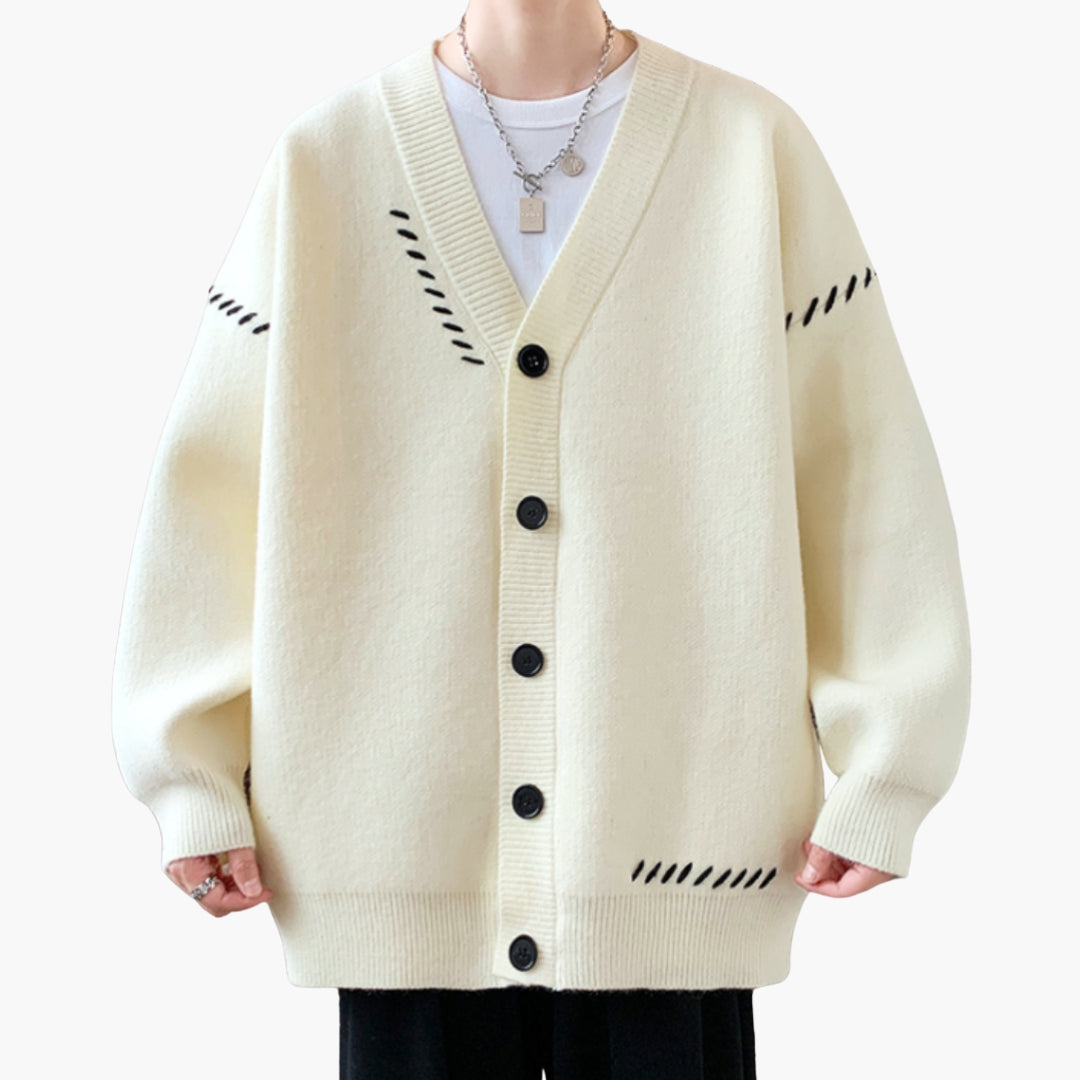 Cardigan uomo in maglia con chiusura a bottoni
