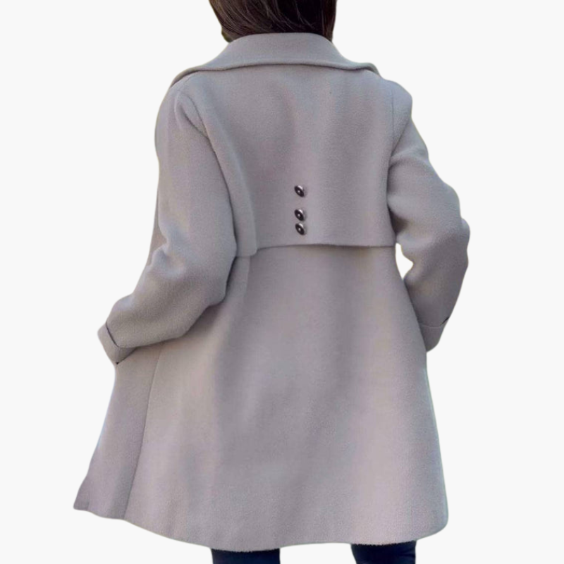 Cardigan long pour femme à boutons et col classique