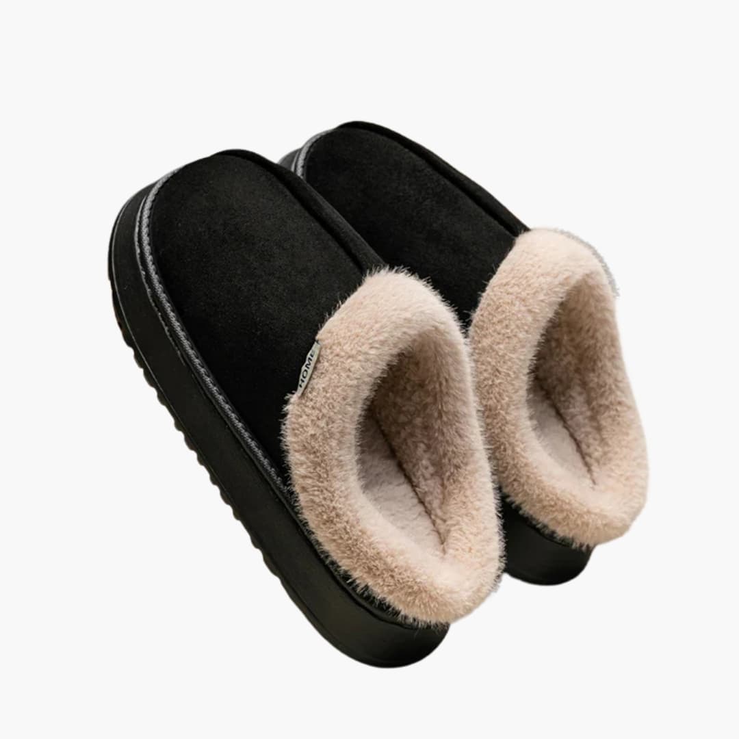 Chaussons d’intérieur femme avec doublure et semelle antidérapante