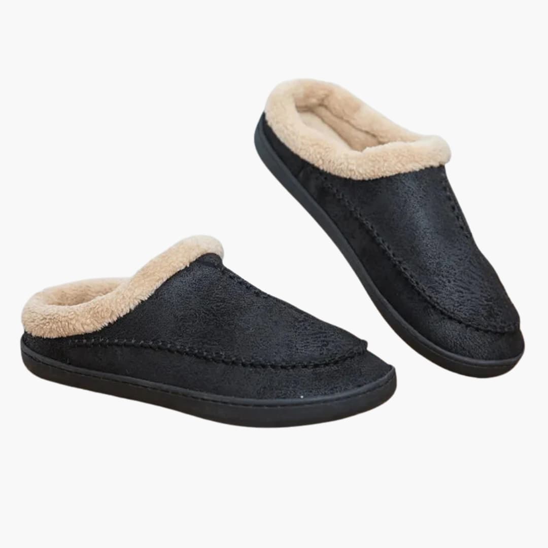 Chaussons homme à enfiler avec semelle antidérapante