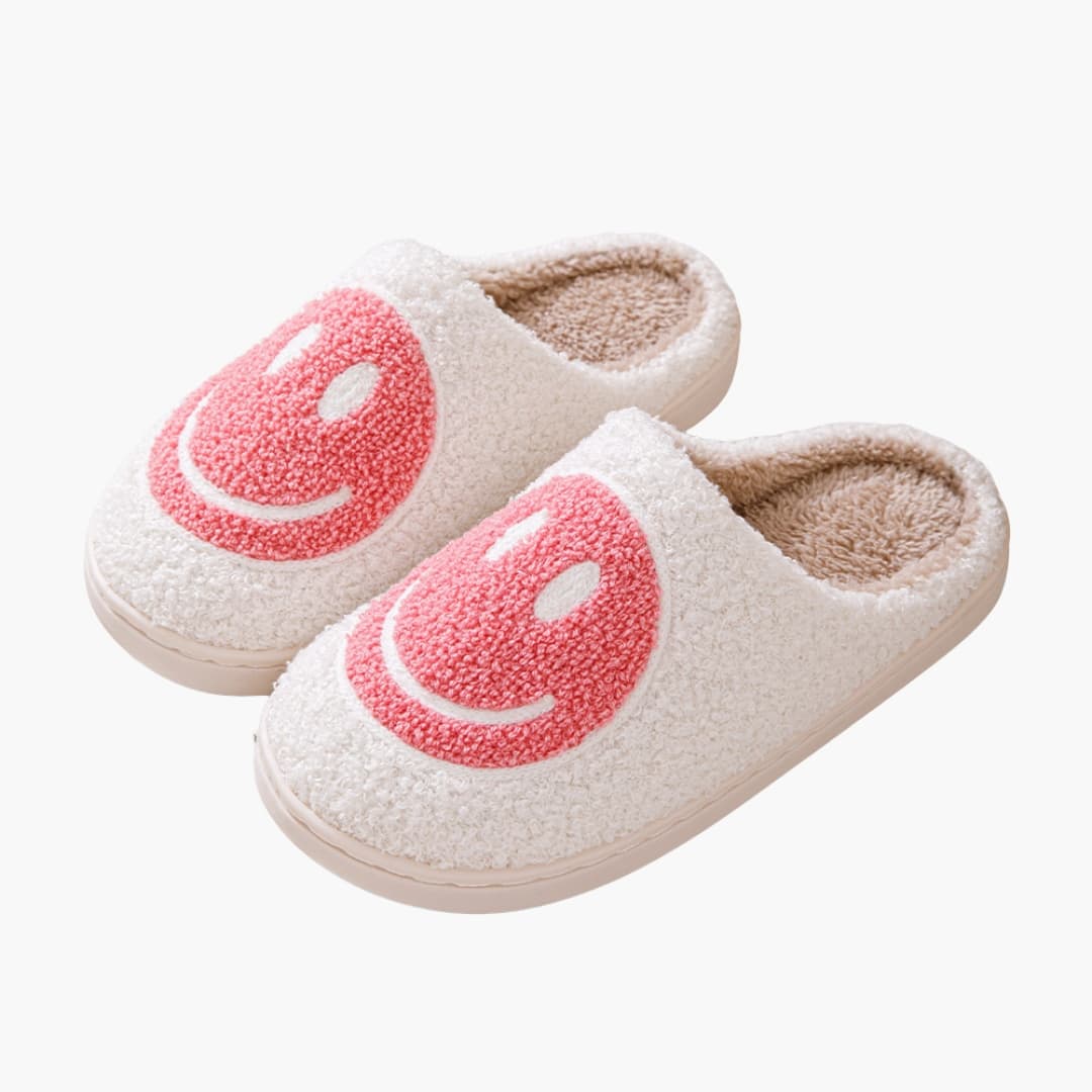 Chaussons unisexe avec tige à motif et semelle antidérapante