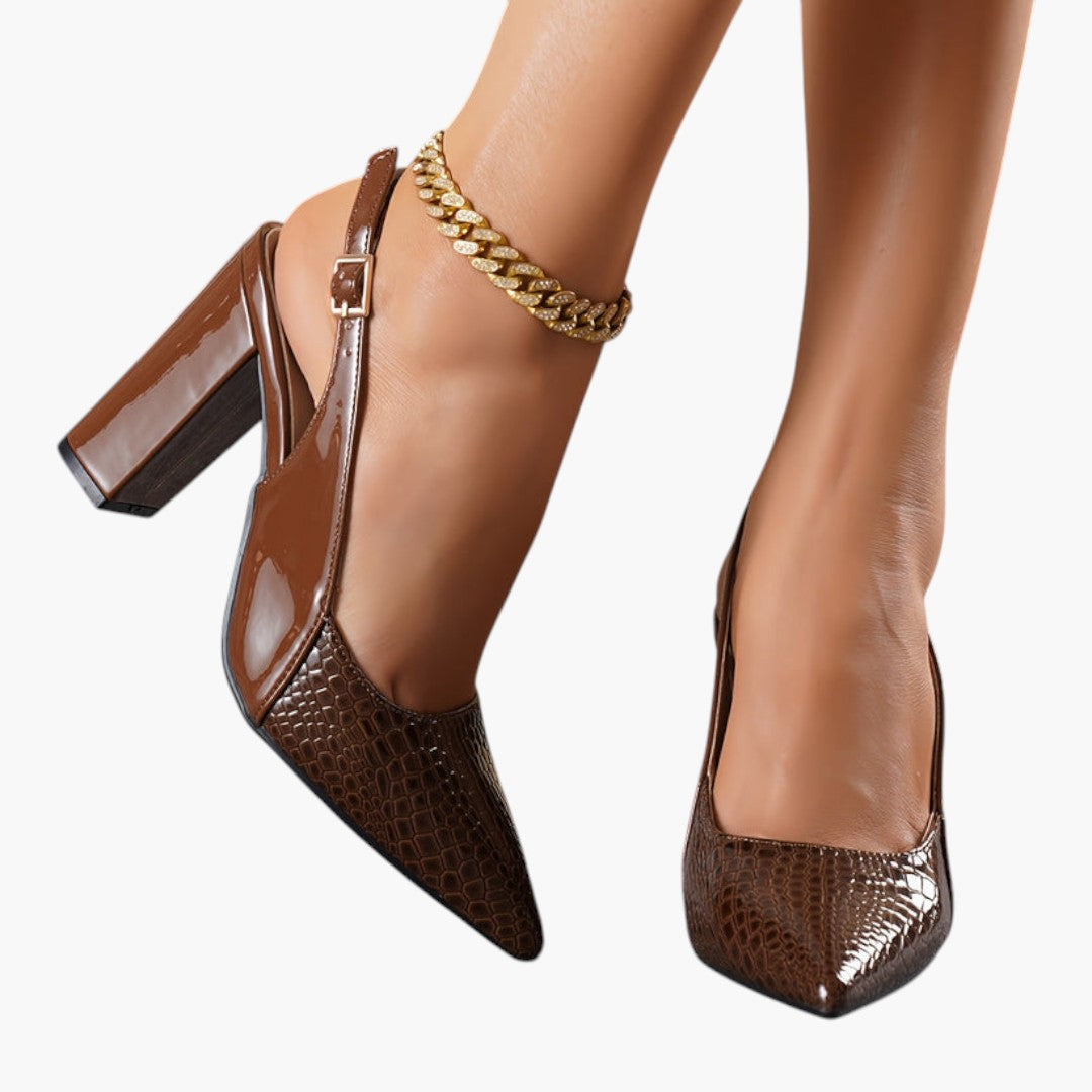 Chaussures Confortable Femme a Bride Cheville et Talon Bloc