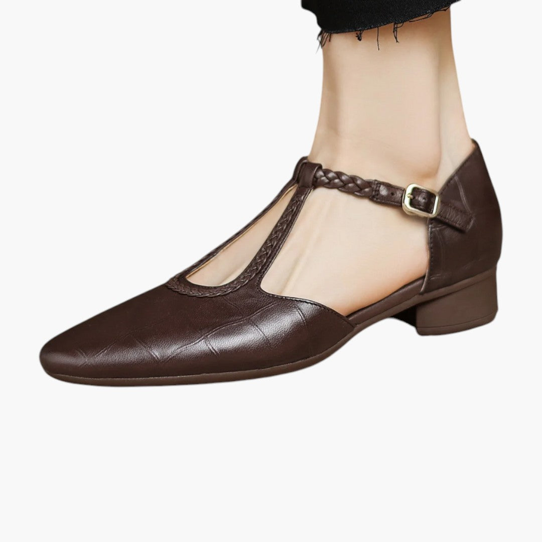 Chaussures Femme Plates avec Bride Tressée et Bout Pointu