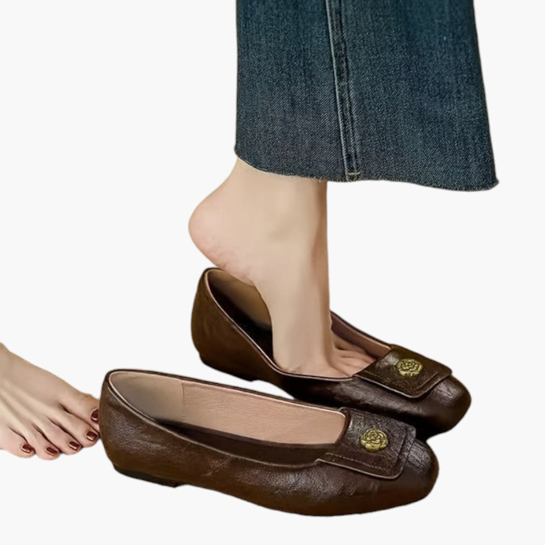 Chaussures Femme Slip On avec Bout Uni et Semelle TPR