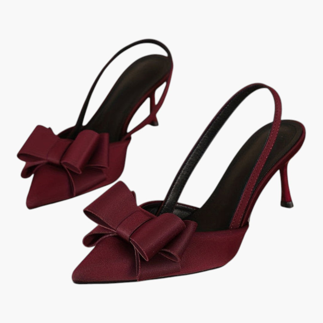 Chaussures Femme à Talons Aiguille avec Bout Pointu et Nœud