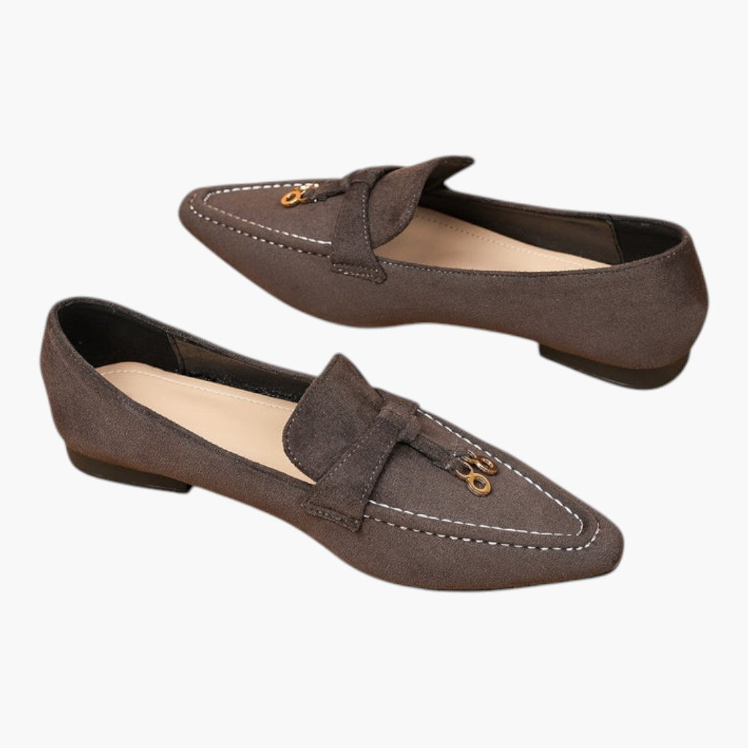 Chaussures Confortables Femme avec Bout Carré et Fermeture Slip On