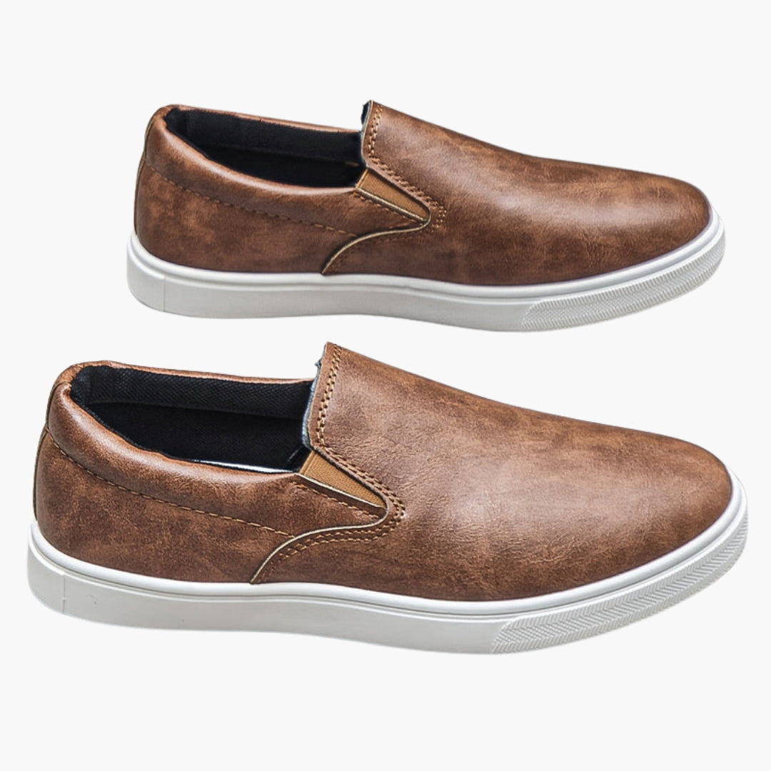 Chaussures Homme Slip On avec Semelle PVC et Tige PU