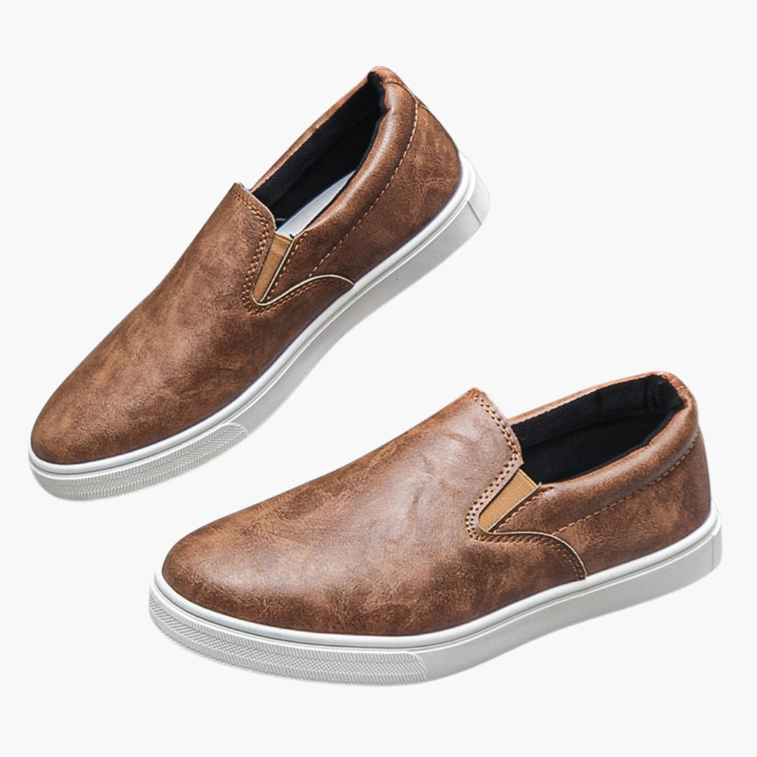 Chaussures Homme Slip On avec Semelle PVC et Tige PU