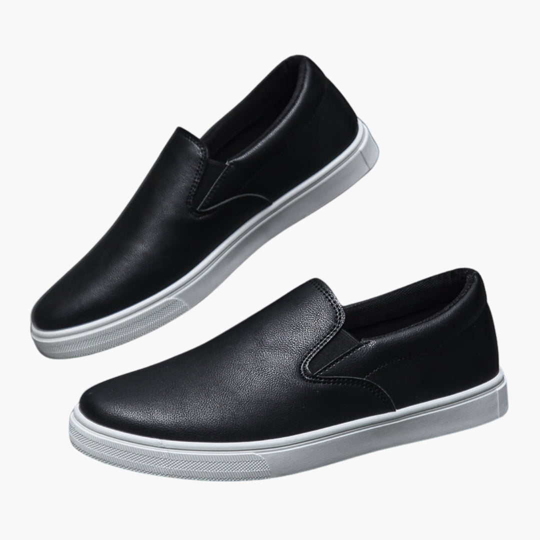 Chaussures Homme Slip On avec Semelle PVC et Tige PU