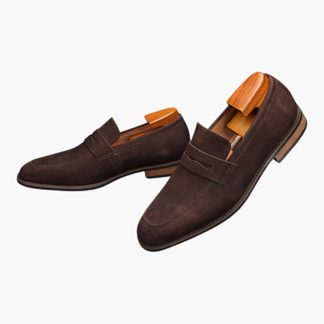 Herren Slipper mit rundem Zehenbereich und Gummisohle