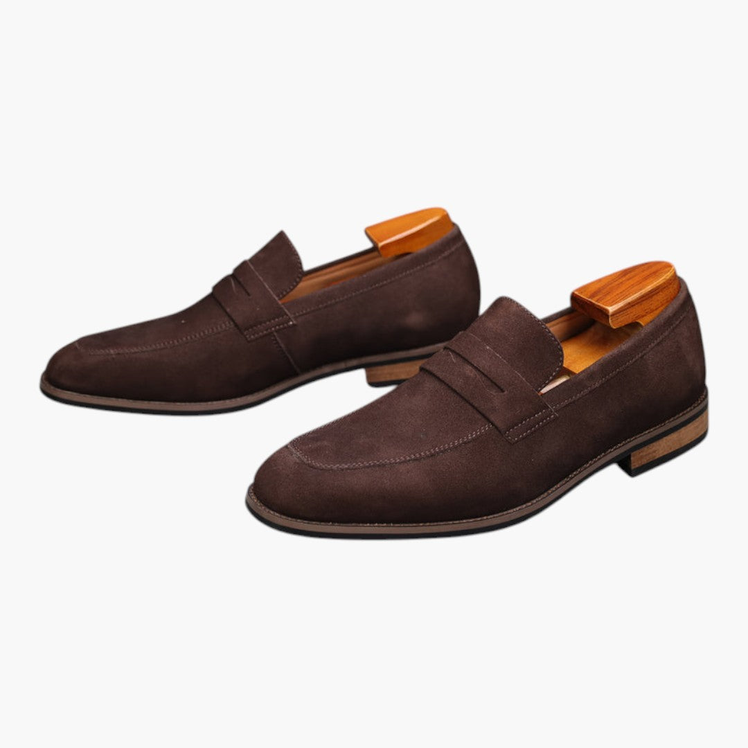 Herren Slipper mit rundem Zehenbereich und Gummisohle