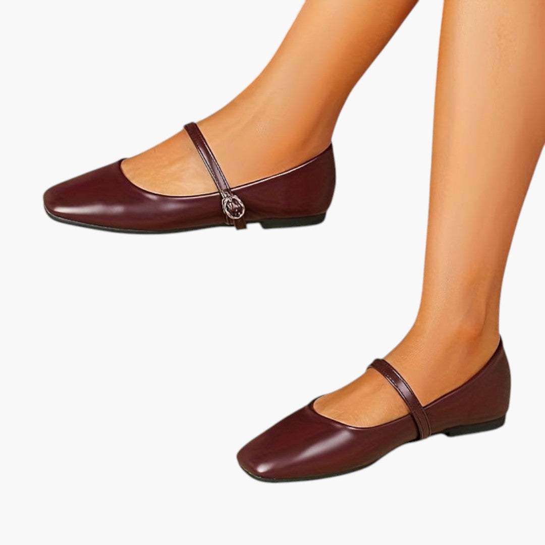 Chaussures Mary Jane Femme avec Bride Boucle et Bout Rond
