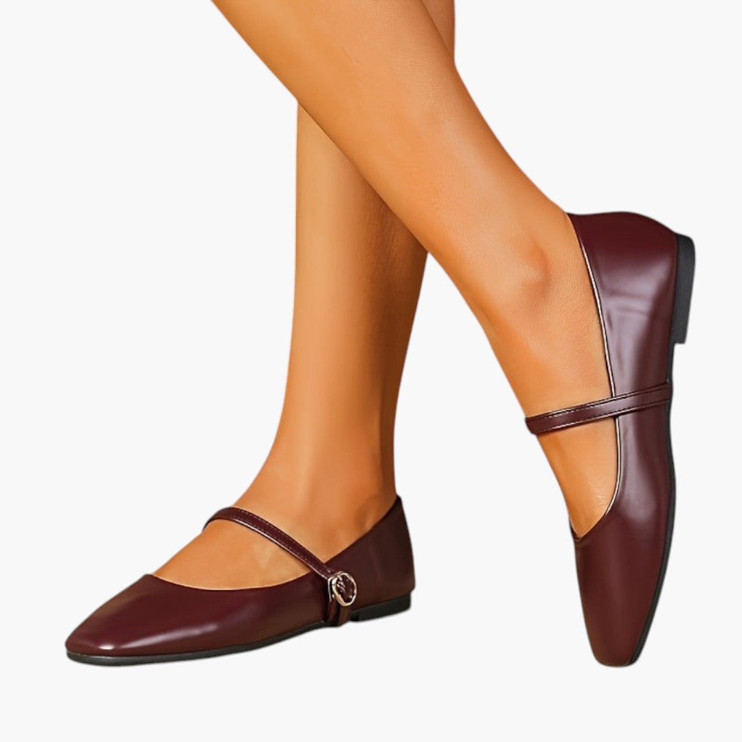 Chaussures Mary Jane Femme avec Bride Boucle et Bout Rond